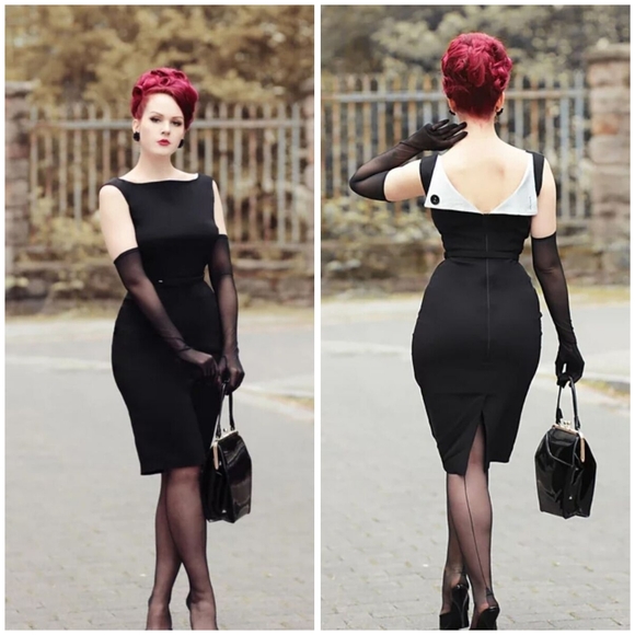 Bettie Page Dresses & Skirts - Bettie Page Jazmin pinup dress size L